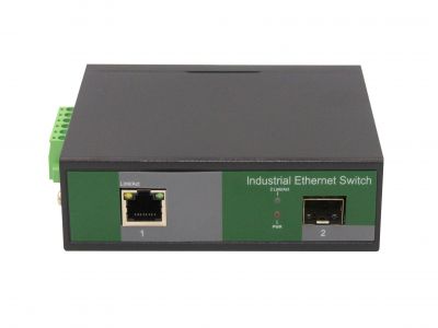 鋼合金工業(yè)級百兆1光1電SFP交換機(jī)